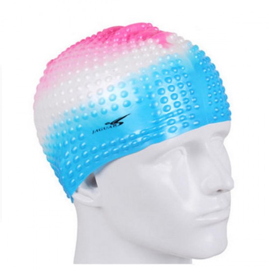 Men Women Waterproof Ear Protection Swimming Hat Silicone Elastic Swim Cap Flexible