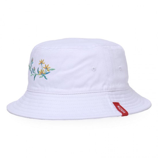 NUZADA Unisex Embroidery Outdoor Double-Sided Fisherman Hat Cotton Bucket Cap Sunshade Fishing Hat NUZADA Unisex Embroidery Outdoor Double-Sided Fisherman Hat Cotton Bucket Cap Sunshade Fishing Hat