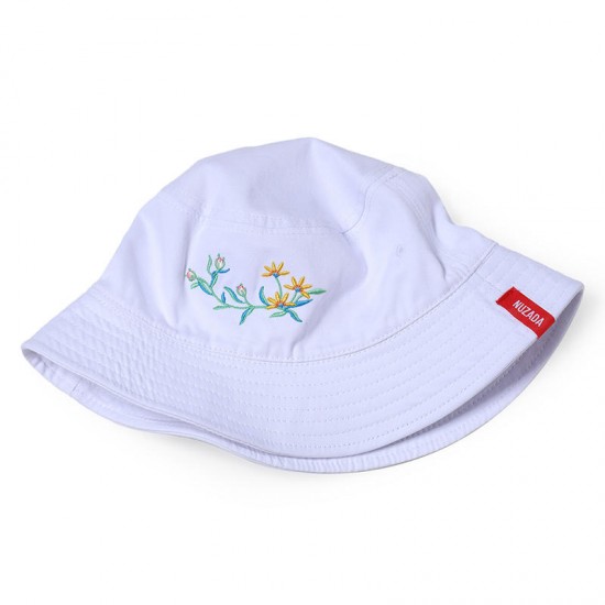 NUZADA Unisex Embroidery Outdoor Double-Sided Fisherman Hat Cotton Bucket Cap Sunshade Fishing Hat NUZADA Unisex Embroidery Outdoor Double-Sided Fisherman Hat Cotton Bucket Cap Sunshade Fishing Hat