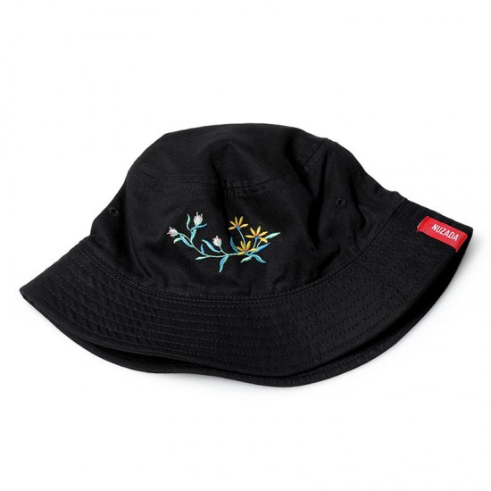 NUZADA Unisex Embroidery Outdoor Double-Sided Fisherman Hat Cotton Bucket Cap Sunshade Fishing Hat NUZADA Unisex Embroidery Outdoor Double-Sided Fisherman Hat Cotton Bucket Cap Sunshade Fishing Hat