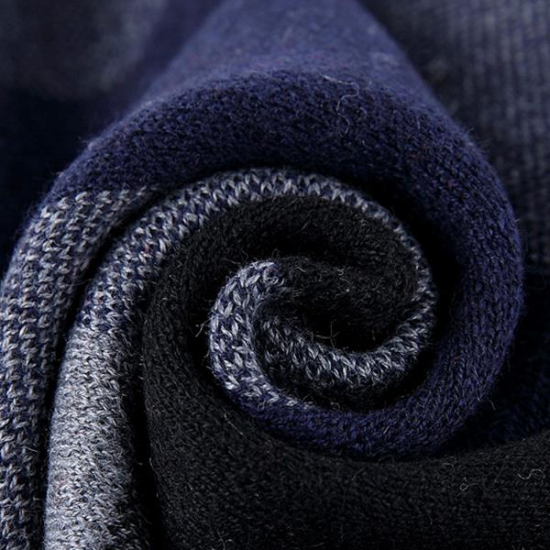 180CM Men Winter Patchwork Thicken Warm Scarves Knitting Soft Neckercheif Scarf