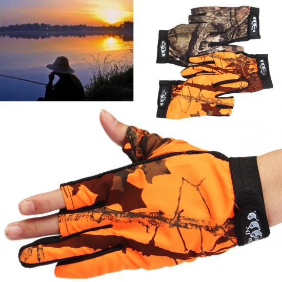 Men Camouflage Fishing Gloves Hunting Anti-Slip Shooting Camo Tactical Outdoor Breathable Mittens