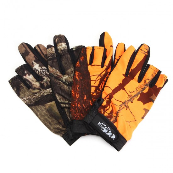 Men Camouflage Fishing Gloves Hunting Anti-Slip Shooting Camo Tactical Outdoor Breathable Mittens