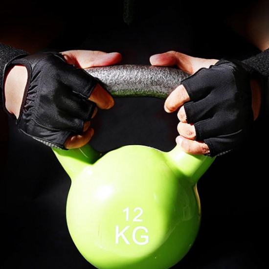 Men Half-finger Cycling Bicycle Sport Gloves Gym Anti-slip Dumbbell Weightlifting Gloves