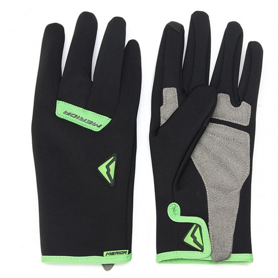 Men Polyester Waterproof Riding Gloves Racing Bike Gel Cycling Full Finger Shockproof Outdoor Mitten