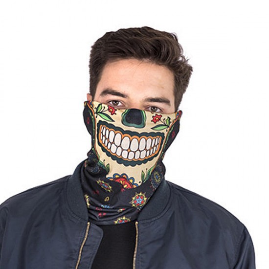 Mens Unisex Funny Print Balaclava Cycling Face Mask Dustproof Warm Mask Neck Scarf
