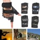 Unisex Mesh Artificial Leather Cycling Outdoor Gloves Gym Fitness Wrist Support Wraps Bike Mittens