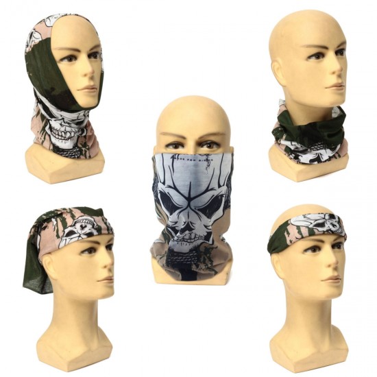 Unisex Outdooors Riding Skull Sports Scarf Dust Neck Face Mask Ski Sport Headbrand For Men Women