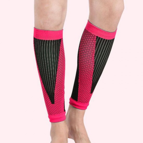 1 Pair Mens Football Basketball Breathable Calf Compression Sleeve Stockings for Running Cycling Travel Nurse