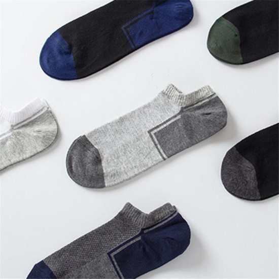 6 Pairs Set Men Cotton Breathable Casual Short Tube Socks Sweat Deodorant Sock