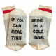 IF YOU CAN READ THIS Socks Funny White In Tube Sock Words Printed Socks