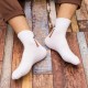 Men Cotton Blend Sports Basketball Colors Patchwork Mid-tube Socks