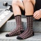 Men Plaid Medium Long Tube Socks Outdoor Casual Deodorization Athletic Sock