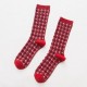 Men Plaid Medium Long Tube Socks Outdoor Casual Deodorization Athletic Sock