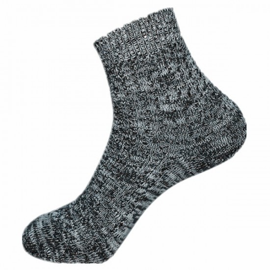 Men Spring Fall Winter Cotton Knitted Stockings Vintage Breathable Socks 5 Colors