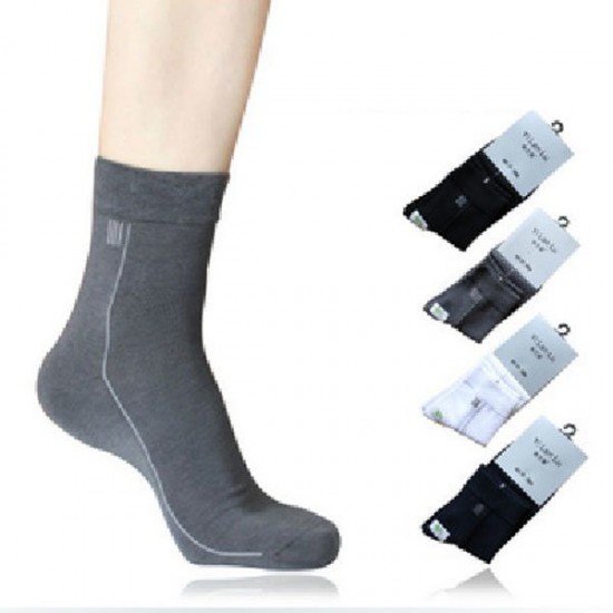 Men's Classic Business Socks Bamboo Fiber Socks 4 Colors Free Size