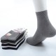 Mens Solid Color Cotton Mesh Breathable Business Casual Short Tube Socks