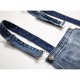 Denim Overalls Suspenders Ripped Jeans for Men