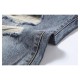 Fashion Holes Ripped Jeans Summer Slim Shredded Jeans for Men