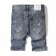 Fashion Holes Ripped Jeans Summer Slim Shredded Jeans for Men