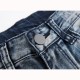 Men Hole Ripped Splashed Painting Fashion Washed Elastic Jeans