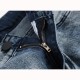 Men Hole Ripped Splashed Painting Fashion Washed Elastic Jeans