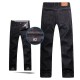 Men Winter Thicken Fleece Jeans Casual Loose Straight Legs Plus Size Warm Black Pants