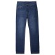 Mens Big Size Jeans Business Straight Legs Loose Elastic Mid Waist Denim Pants