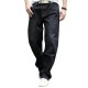 Mens Big Size Loose Casual Mid Rise Straight Legs Casual Jeans Denim Pants