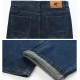 Mens Big Size Loose Casual Mid Rise Straight Legs Casual Jeans Denim Pants