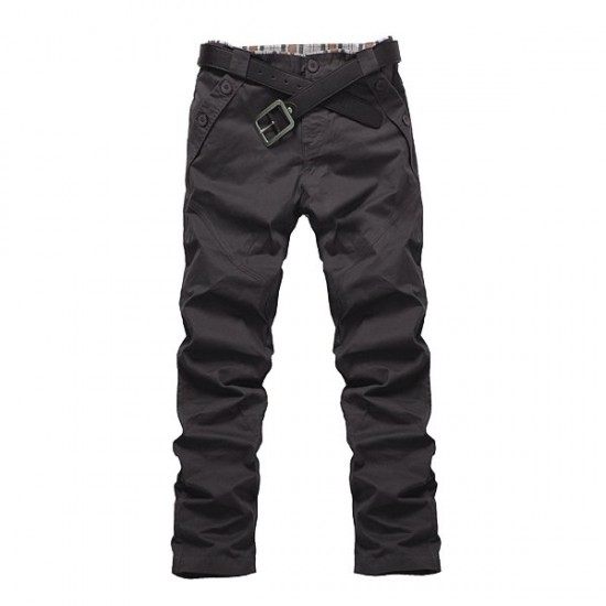 Fashionable Casual Men's Designed Straight Slim Fit Long Pants