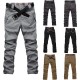 Fashionable Casual Men's Designed Straight Slim Fit Long Pants