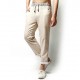 Linen Solid Color Casual Loose Men Long Trousers Flax Leisure Pants