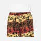 Loose Breathable Ethnic Style Printed Cotton Linen Radish Pants Cropped Bloomers