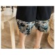 Men's Casual Printed Wide Legs Pants Chinese Style Breathable Calf-Length Haren Trousers Men's Casual Printed Wide Legs Pants Chinese Style Breathable Calf-Length Haren Trousers