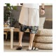 Men's Casual Printed Wide Legs Pants Chinese Style Breathable Calf-Length Haren Trousers Men's Casual Printed Wide Legs Pants Chinese Style Breathable Calf-Length Haren Trousers