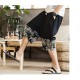 Men's Casual Printed Wide Legs Pants Chinese Style Breathable Calf-Length Haren Trousers Men's Casual Printed Wide Legs Pants Chinese Style Breathable Calf-Length Haren Trousers