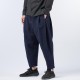 TWO-SIDED Mens Multi-Fold Cotton Linen Loose Mid Waist Casual Baggy Harem Pants