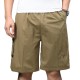 100% Cotton Mens Multi-Pocket Knee-Length Cargo Pants Breathable Wrinkle-Resistant Casual Shorts