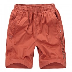 5 Colors Mens Summer Elastic Waist Multi Pocket Knee-length Loose Cotton Casual Shorts