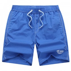 6 Colors Summer Pure Color Knee Length Shorts Casual Loose Beach Shorts