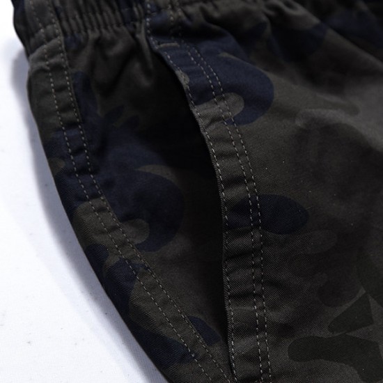 Camouflage Outdoor Loose Shorts Summer Men's Elastic Waist Casual Quick Dry Shorts