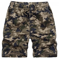 Camouflage Outdoor Loose Shorts Summer Men's Elastic Waist Casual Quick Dry Shorts