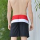 Surf Stripes Pockets Quickly Dry Loose Board Shorts for Men