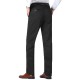 Autumn Winter Thermal Velvet Straight Suit Pants Middle-aged Men Casual Business Thick Warm Trousers