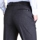 Autumn Winter Thick Straight Business High Waisted Trousers Men's Casual Suit Pants