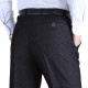 Autumn Winter Thick Straight Business High Waisted Trousers Men's Casual Suit Pants