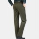Men's Buiness Casual Loose Thick Cotton Suit Pants Pure Color Middle-aged Trousers