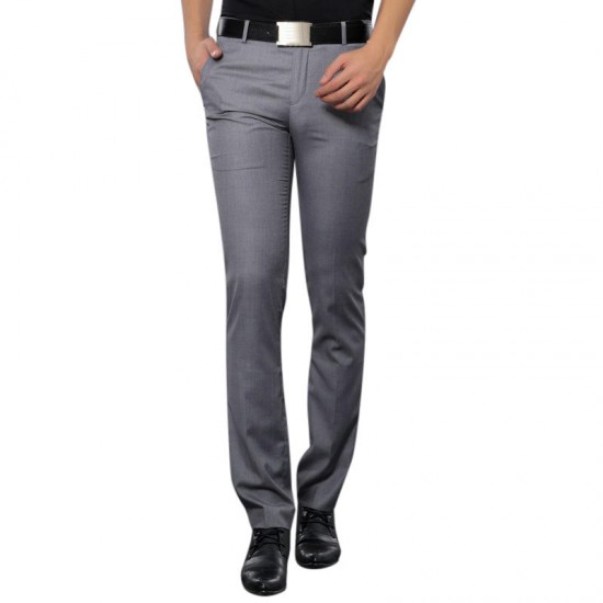 Men's Business Casual Suit Pants Summer Non-ironing Wrinkle-free Slim-fit Feet Thin Trousers