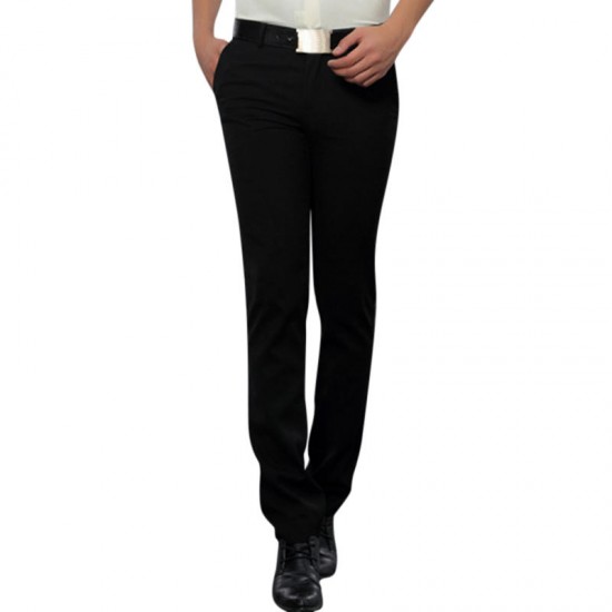 Men's Business Casual Suit Pants Summer Non-ironing Wrinkle-free Slim-fit Feet Thin Trousers